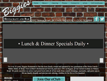 Tablet Screenshot of biggiesrestaurant.com